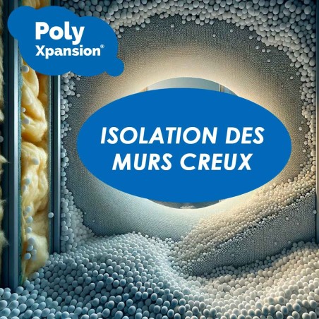 500 L Billes de Polystyrène M1 Anti-Feu Isolation Combles, Toitures, Sols, Vides Sanitaires, Cloisons, Drainage